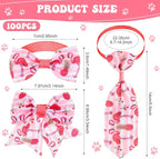 Reginary 100 Pieces Dog Bow Tie Collar Set Include 40 Dog Neckties, and 30 - Image 2