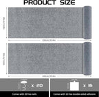 2 Pcs Total 78.8"x15.8" Cat Scratch Mat, Cat Scratch Couch Furniture Protector - Image 2