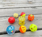 8pcs Bird Cat Ball Toys with Bell Colorful Parakeets Foot Talon Training Set - Image 6