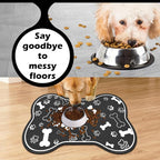 Dog Cat Food Mat, Rapid AbsorbentPet Feeding Mat, Bone Shaped Dog Placemat - Image 4