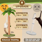 Meowoou Cat Scratching Post 33 Inch Tall Cat Scratcher - Image 3