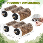 2-Piece Bird Platforms for Macaws, Small Parakeets, Budgies; Brown Corrugated - Image 3
