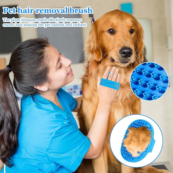 Dog Grooming Brush, Lilpep Pet Shampoo Bath Brush Soothing Massage Rubber Comb - Image 4