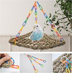 Large Seagrass Mat for Birds, Triangle Cockatiel Seagrass Hammock Natural Woven - Image 5