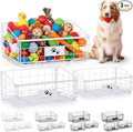 Mimorou 3 Pack Metal Dog Toy Baskets Multi-sized Foldable Dog Toy Bins Box by Mimorou