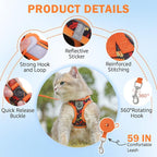 SCENEREAL Fall Thanksgiving Cat Harness and Leash Set Escape Proof, Soft Mesh - Image 3