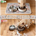 PUPTECK Dog Food Mat, Absorbent Pet Feeding Bowl Mat, Non-Slip Dog Mat - Image 5