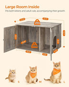 Feandrea Cat Litter Box Enclosure, Litter Box Furniture Hidden - Image 5
