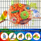 KATUMO Bird Toys, Conure Grass Mat Shredder Toys Parakeet Toys Parrot Foraging - Image 6