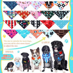 100 Pcs Paw Dog Bandanas Bulk Pet Bibs Colorful Triangle Scarf Paw Pattern Pet - Image 3