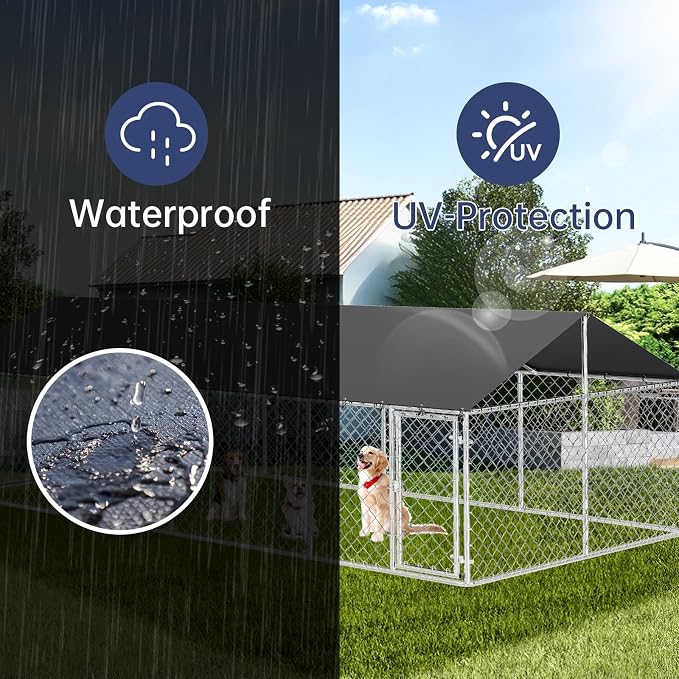 Outdoor Dog Enclosure Heavy Duty Dog Kennel House Mesh Dog Big Cage Pet Kennel - Image 6