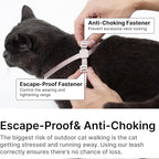 Cat Harness and Leash 2-in-1, Escape Proof Anti-Chocking Harness Adjustable - Image 3