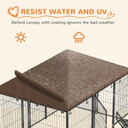 PawHut Outside Dog Kennel, 6.9' x 4.6' x 5' Puppy Play Pen - Image 4