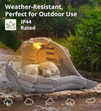 Pet Dog Solar Garden Memorial Statue – Outdoor Resin Angel Puppy - Image 5