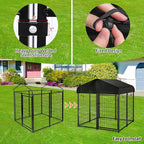 Dog Kennel Outdoor with Roof, Heavy Duty Dog Crate with UV-Resistant Waterproof - Image 4