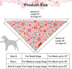 ADOGGYGO Floral Dog Bandana 2 Pack, Reversible Pink Daisy Puppy Scarf Bib - Image 4