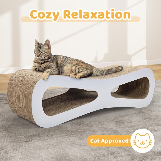 COZIWOW Cat Scratcher Lounge, Cat Scratching Board, Cardboard Lounge Bed - Image 4