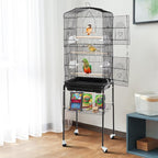 ZENY 63.4 Inch Bird Cage, Rolling Wrought Iron Parrot Cage - Image 9