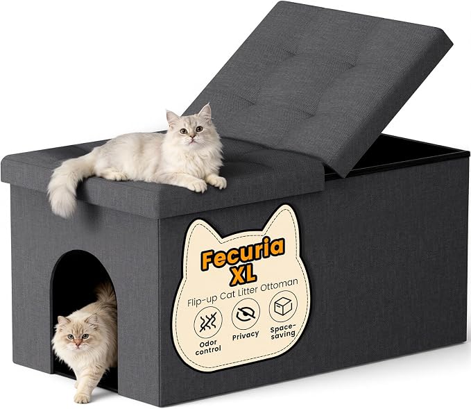 3-in-1 Cat Litter Box Enclosure by Fecuria