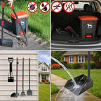 Dog Pooper Scooper, Long Handle Tray & Rake, 60 Waste Bags, Dog Waste Large Bin - Image 7