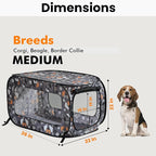 Beatrice Home Fashions Portable, Collapsible, Pop Up Kennel Travel Cat and Dog - Image 2