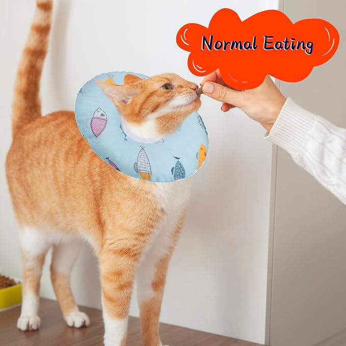 Cat Cone Collar Soft, Kitten Spay Soft Cones to Stop Licking, Cat Neck Donut - Image 4