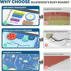 BlueWood Wooden Wall Busy Board Panels, Toddler Learning Activity Center - Image 3