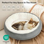 Love's cabin Round Donut Cat and Dog Cushion Bed, 20in Pet Bed - Image 6