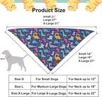 ADOGGYGO Dinosaur Dog Bandanas 2 Pack, Reversible Colorful Animal Pet Scarf - Image 4