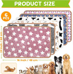 6 Pcs Dog Blanket Super Soft Pet Puppy Blankets Calming Blanket - Image 2
