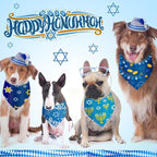 Abbylike 50 Pcs Hanukkah Dog Bandanas Bulk Blue Bandanas - Image 4