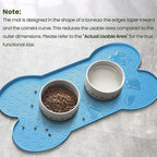 Dog Food Mat Anti-Slip Silicone Dog Bowl Mat Thicker Pet Placemat Waterproof - Image 4