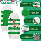 Christmas Dog Sweaters Xmas Pet Outfits Striped Elk Costume Holiday Clothes - Image 3