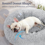 rabbitgoo Dog Bed for Small, 24 inches Machine Washable, Fluffy Donut Pet Bed - Image 4