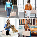 Fashion Leather Dog Carrier Cat Carrier Airline Approved Pet Carrier - Image 7