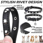 EXPAWLORER Leather Cat Collar for Girl Boy- Adjustable Pet Collar - Image 4