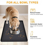 Mofason Pet Food Mat Waterproof Dog Mat 24”x16” Large – 0.5” inch Raised Edge - Image 6