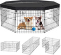Dog Pen Pet Playpen Dog Fence Indoor Foldable Metal Wire Exercise Puppy Play by Peekaboo