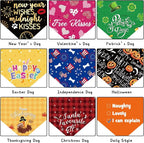 Weewooday 9 Pcs Holiday Dog Bandanas St' Patrick's Day Easter Bandanas Birthday - Image 3
