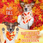 Weewooday 50 Pcs Thanksgiving Fall Dog Bandanas Bulk Pumpkin Maple Leaves - Image 2