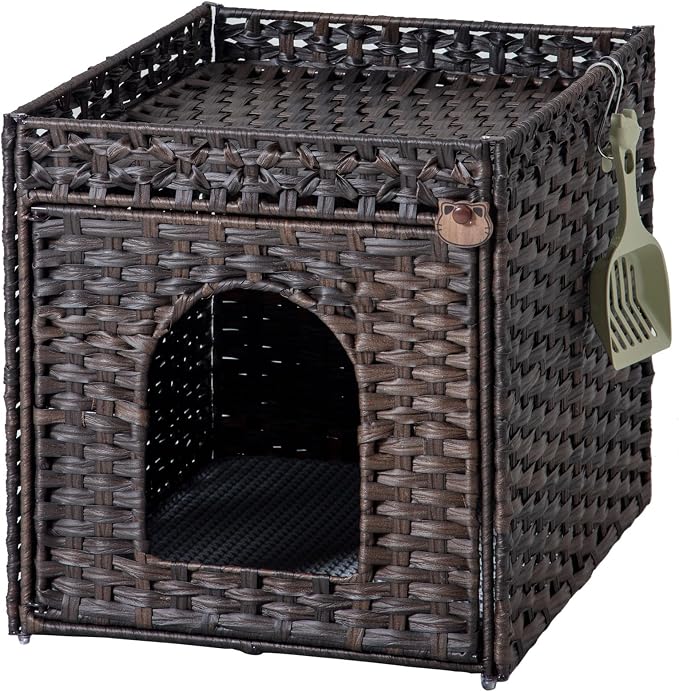 Cat Litter Box Enclosure Furniture, Hidden Litter Box by SETVSON