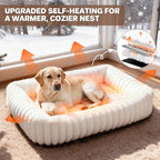 Dog Beds Large Sized Dog, Washable Self Warming Dog Cat Bed Rectangle - Image 2