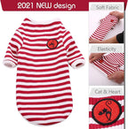 DENTRUN Hairless Cats Shirt Breathable Cat Daily Wear Clothes Stripe Vest - Image 3