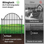 10 Panels No Dig Decorative Outdoor Garden Fence, 24in x20ft Animal Barrier - Image 3