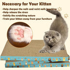 Cardboard Cat Scratcher 3 Pack Refill Reversible Cat Scratching Pad Durable Cat - Image 3