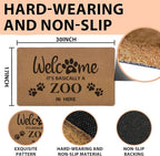 Funny Pet Welcome Door Mats, It's Basically a Zoo in Here Door Mat - Image 3