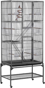 Yaheetech 69-Inch Extra Large Wrought Iron 3 Levels Ferret Chinchilla Sugar by Yaheetech
