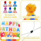 6pcs/Pack Mini Dog Happy Birthday Hats Party Hats - Image 3