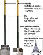 Four Paws Stainless Steel Long-Handled Dog Pooper Scooper Rake, & Pan 3 Piece - Image 3