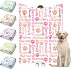 Personalized Paw Print Dog Blanket by Faroishta